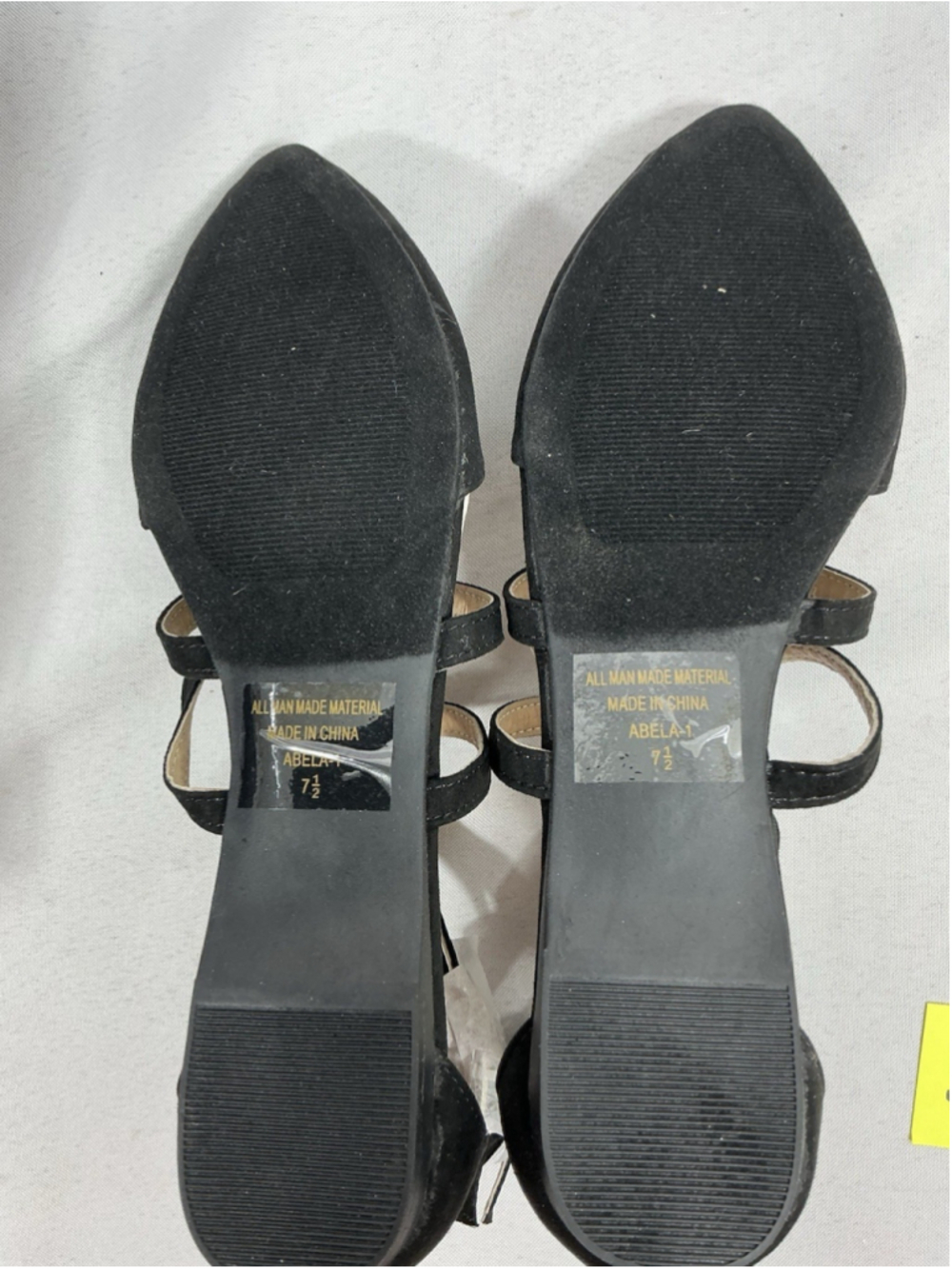 Womans New Betani Abela Dressy Strappy Ballet Flats Size 7.5 Black Back Zip - Picture 6 of 7